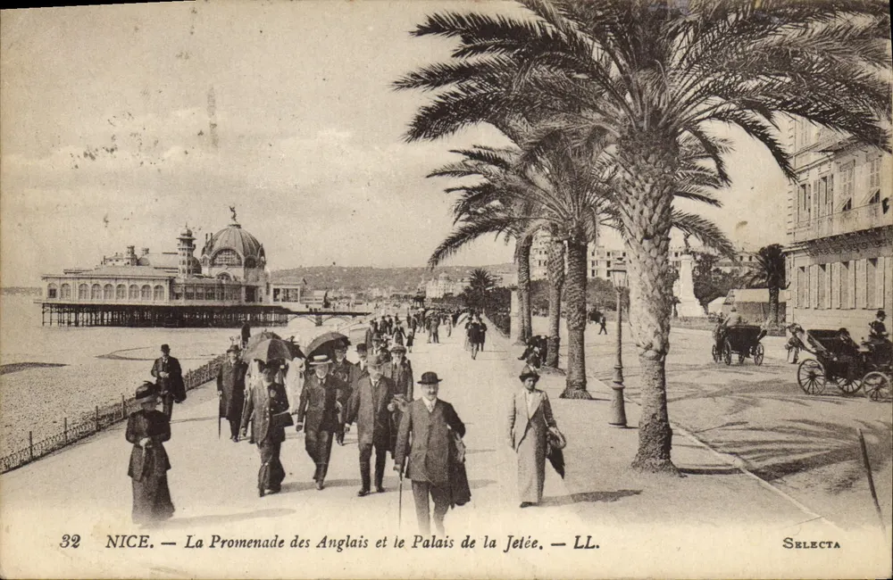 Nice — Die Promenade des Anglais und das Palais de la Jetée — Selecta, Nr. 32 - Vorderseite