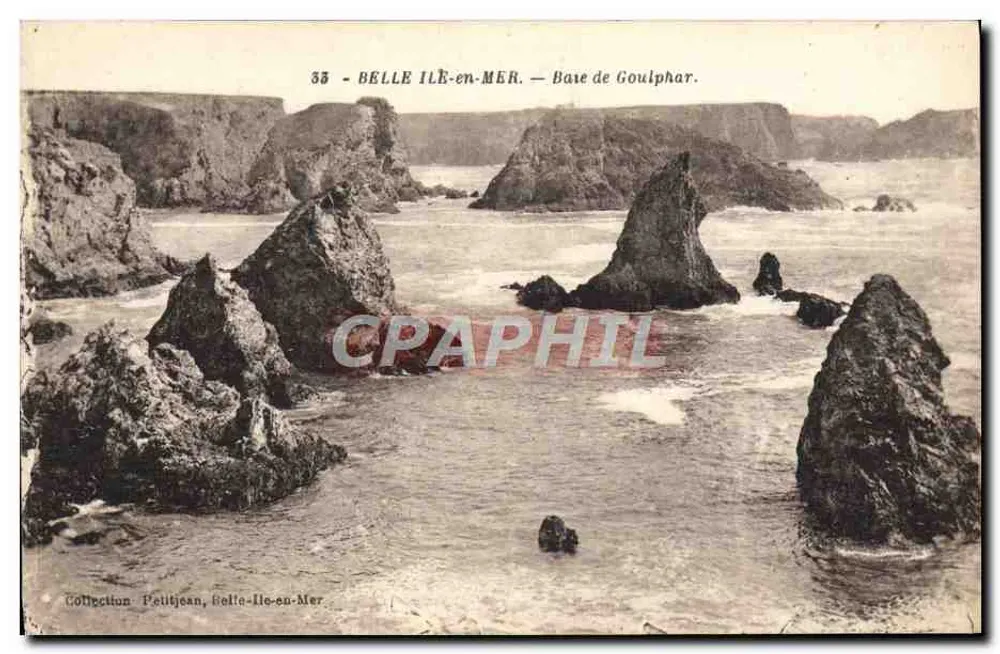Belle-Île-en-Mer — Bucht von Goulphar — Sammlung Petitjean - Vorderseite