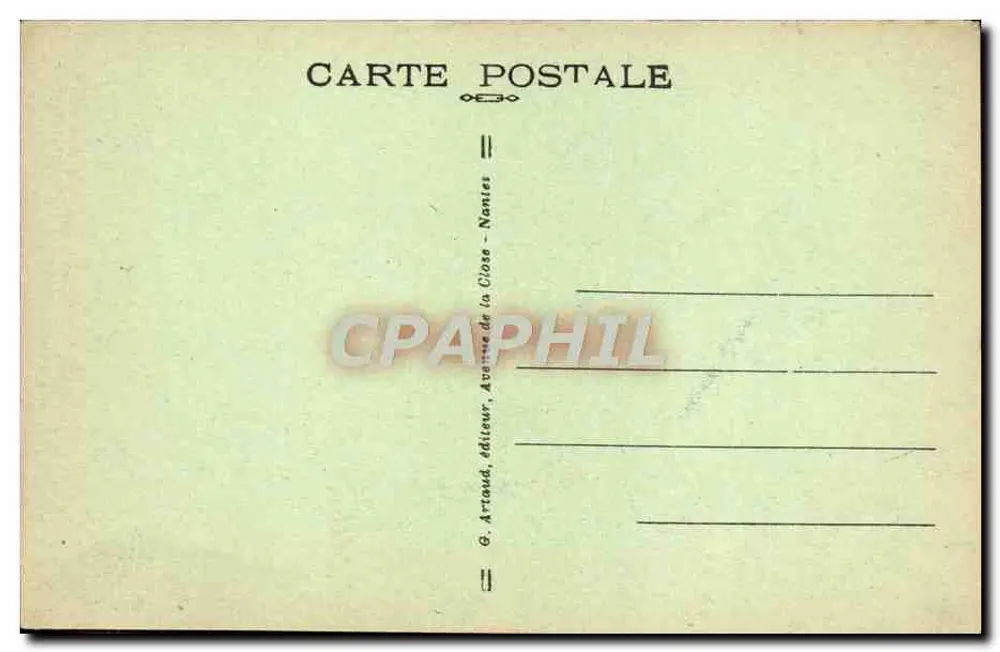 Belle-Île-en-Mer — Estudo de onda — G. Arraud, editor, Nantes - Verso