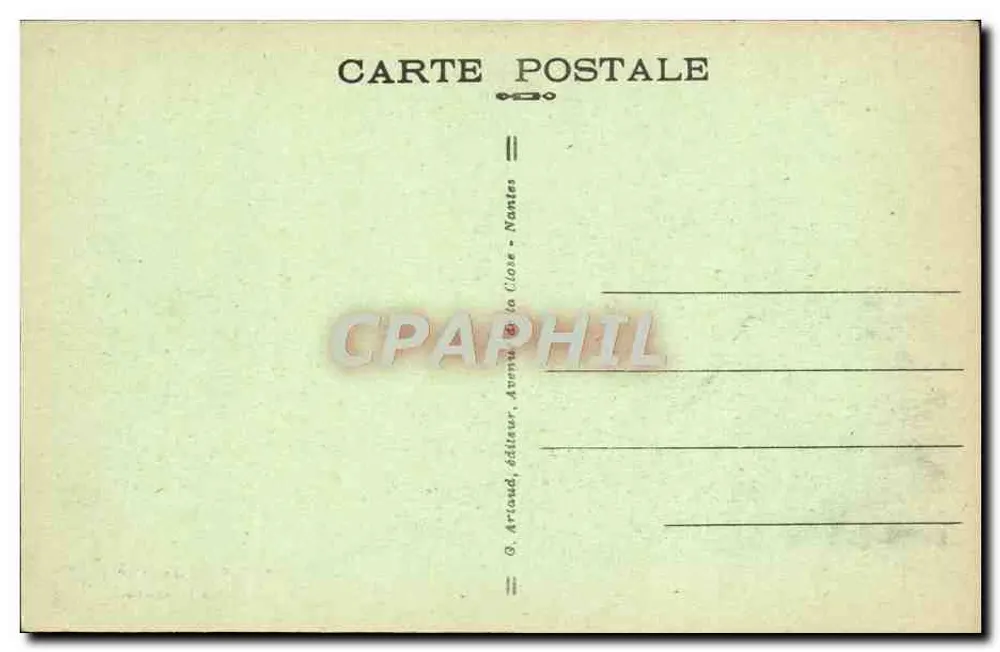 Die Pointe des Poulains — Belle-Île-en-Mer — O. Artaud, Verlag, Nantes - Rückseite