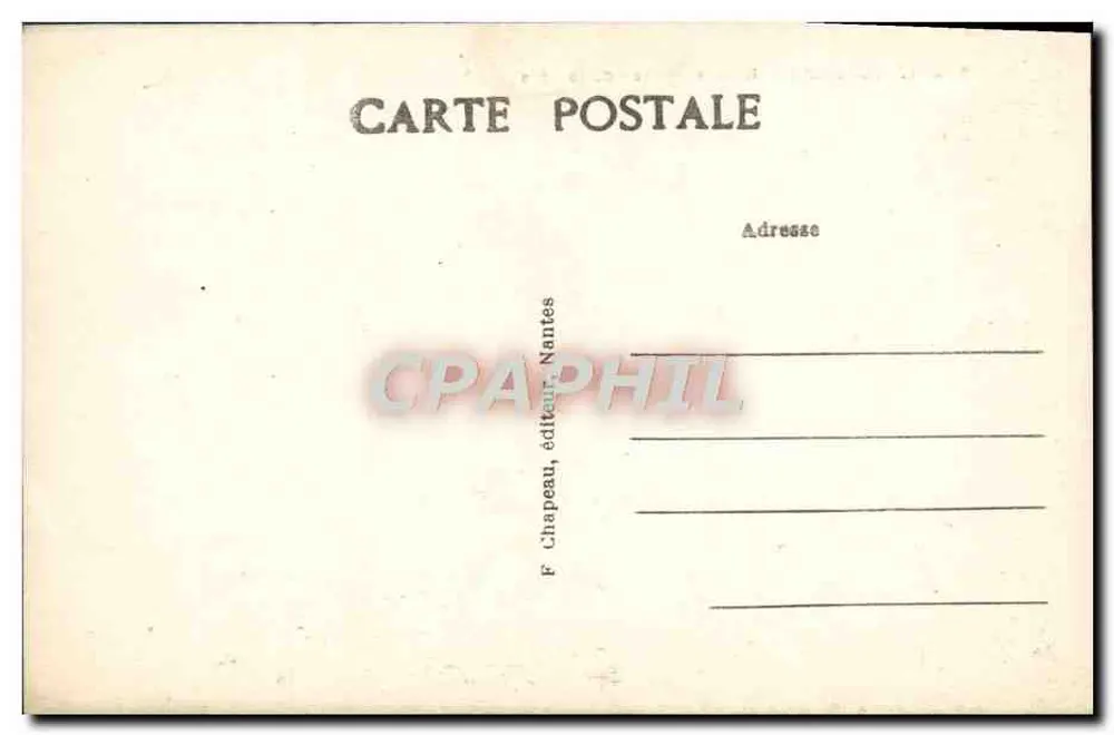 Batz (Loire-Inf.) — Basses Roches de la Côte — F. Chapeau, editor Nantes - Verso