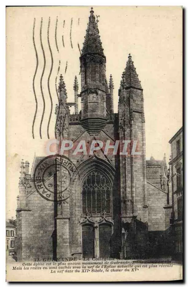 Guerande - A Colegiata de São Pedro - Editor não identificado, n° 32 - Frente