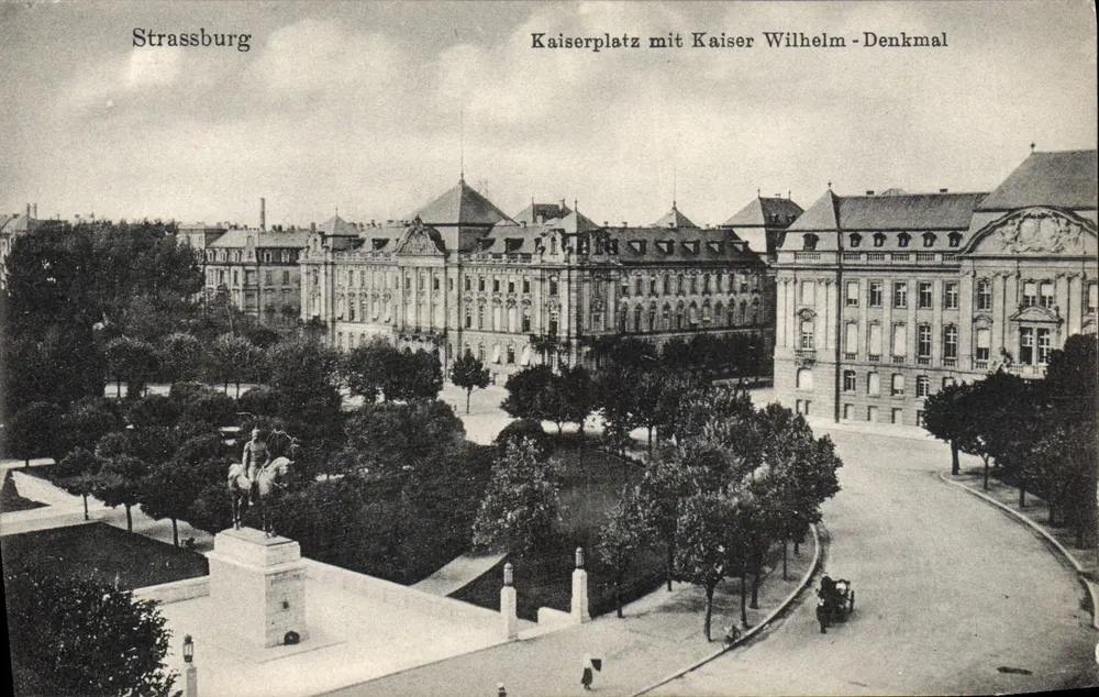 Strasbourg — Kaiserplatz mit Kaiser Wilhelm-Denkmal — editor não identificado - Frente