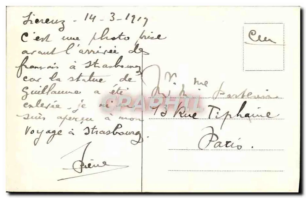 Strasbourg — Kaiserplatz mit Kaiser Wilhelm-Denkmal — editor não identificado - Verso