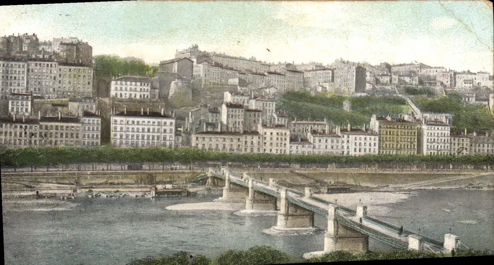 Vue de Lyon — Pont de la Guillotière — éditeur AQUA PHOTO PARIS - Frente