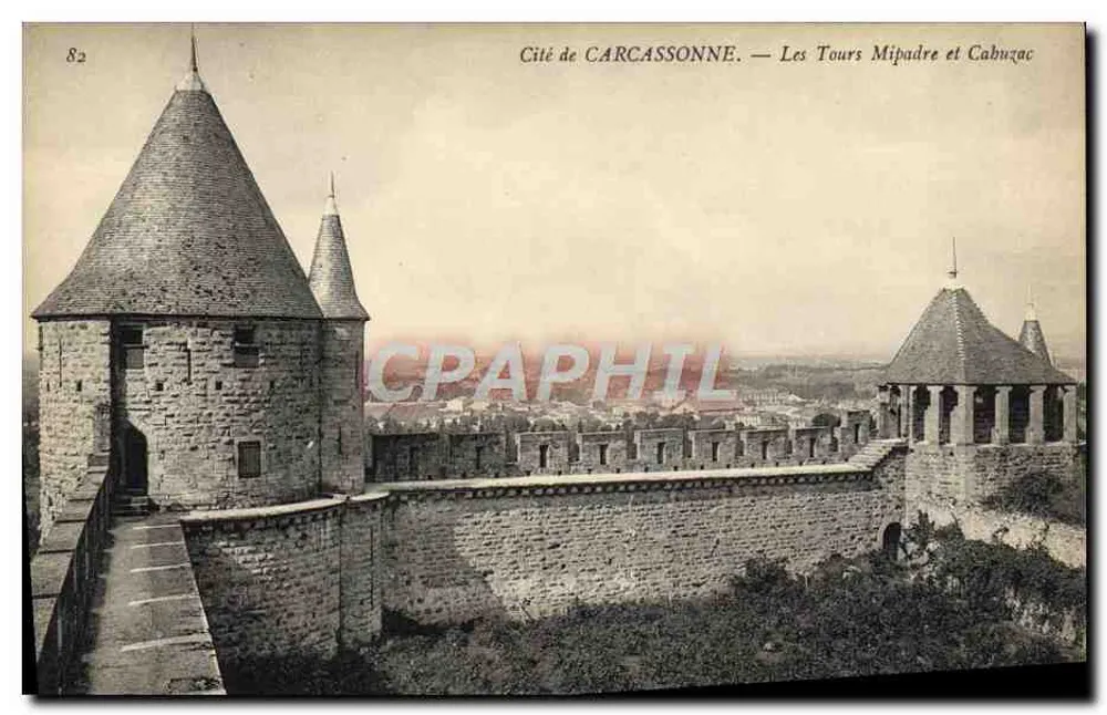 Ciudad de CARCASSONNE — Torres Mipadre y Cabuzac — n°82 - Anverso