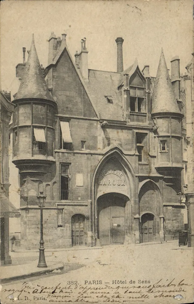 Hôtel de Sens — Hôtel de Sens — éditeur A. L. D., Paris, n° 332 - Awers