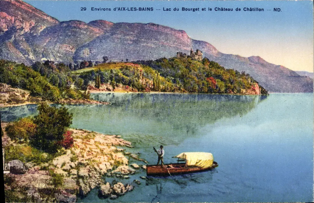 Umgebung von Aix-les-Bains — See Bourget und Schloss Châtillon — ND. - Vorderseite