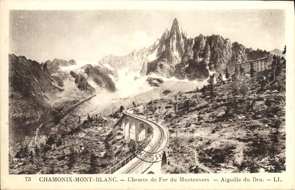 Chamonix-Mont-Blanc — Eisenbahn Montenvers — Aiguille du Dru — LI. — n°73 - Vorderseite