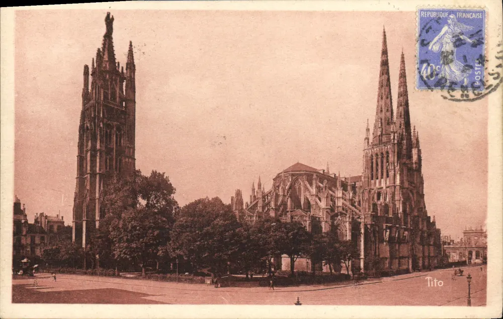 Kathedrale und Turm Pey Berland — Bordeaux — Verleger Tito - Vorderseite