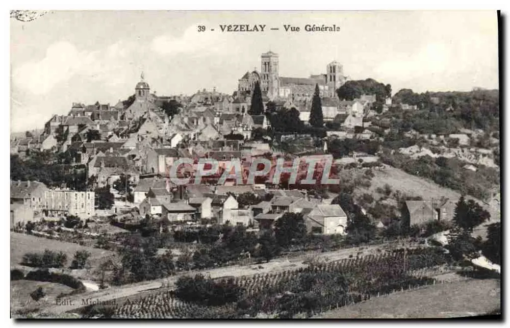 Vézelay — Vista Geral — Edit. Michaud, n°39 - Frente