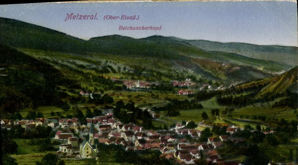 Metzeral (Ober-Elsaß) — vista do Reichsackerkopf — editor Paul Hartmann, N° 11 - Frente