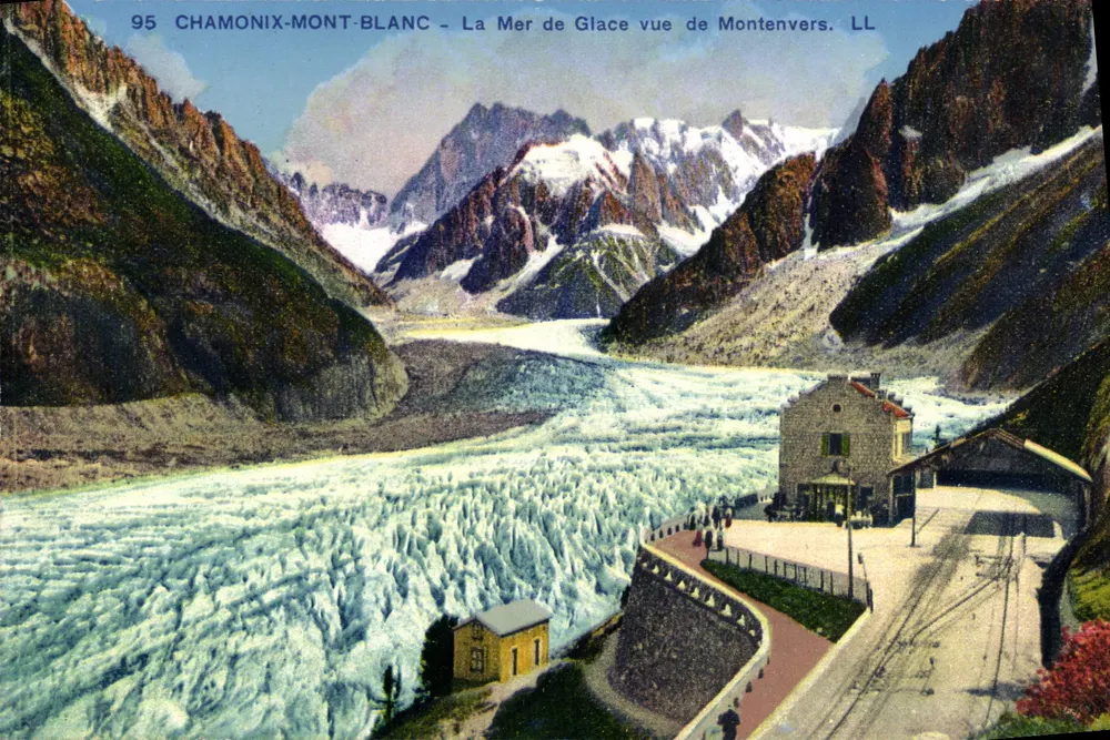 Chamonix-Mont-Blanc — Die Mer de Glace von Montenvers aus gesehen — LL - Vorderseite