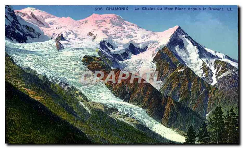 Chamonix — Die Mont-Blanc-Kette von Brévent — LL n°206 - Vorderseite