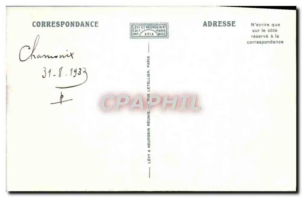 Chamonix-Mont-Blanc — Plan-Praz — Ansicht auf den Mont Blanc — LL. — Nr. 518 - Rückseite