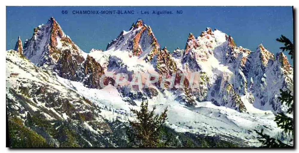 As Agulhas de Chamonix-Mont-Blanc — vista alpina — editor ND - Frente