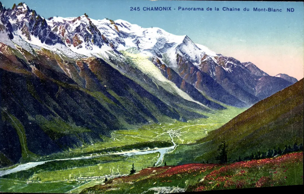 Chamonix - Panorama der Mont-Blanc-Kette — ND, n° 245 - Vorderseite