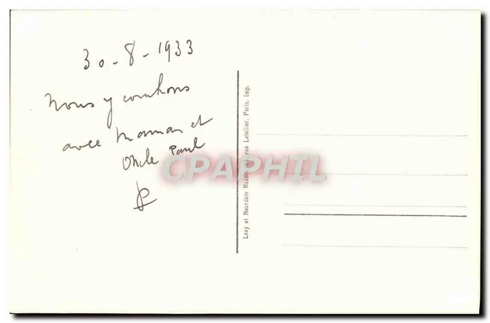 EVIAN-les-Bains, Panorama do Lago Léman II — série 166, editor Levy & Neurdein - Verso