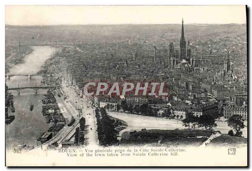 Rouen — Allgemeiner Blick von der Côte Sainte-Catherine — NDHOT, n°762 - Vorderseite