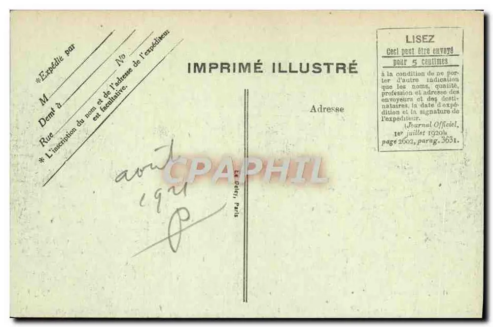 Le Havre — Panorama der Rue de Paris — Imprimé Illustré - Rückseite