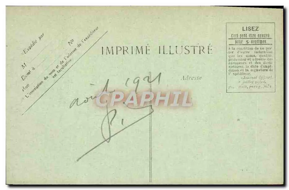 Le Havre — Der Eingang zum Hafen — G. F., Le Havre - Rückseite