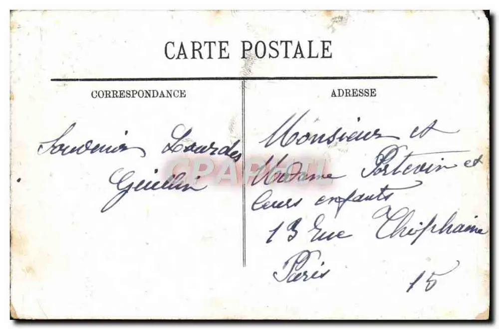 Lourdes — A Basílica e as Piscinas — Editor desconhecido, n° 45 - Verso
