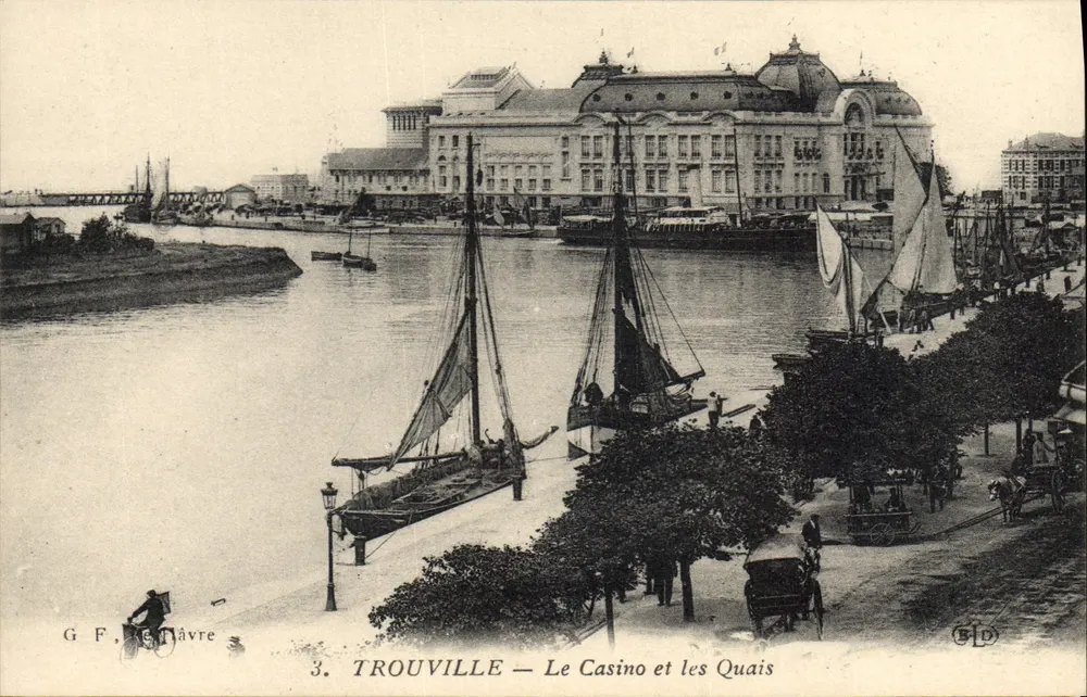 Trouville — Das Casino und die Kai — G F, Le Havre, n°3 - Vorderseite