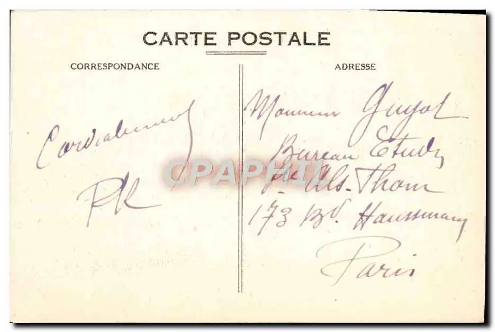 Carteret — Ein Stück der Klippen — Edit. Photo Meyer, Carteret - Rückseite
