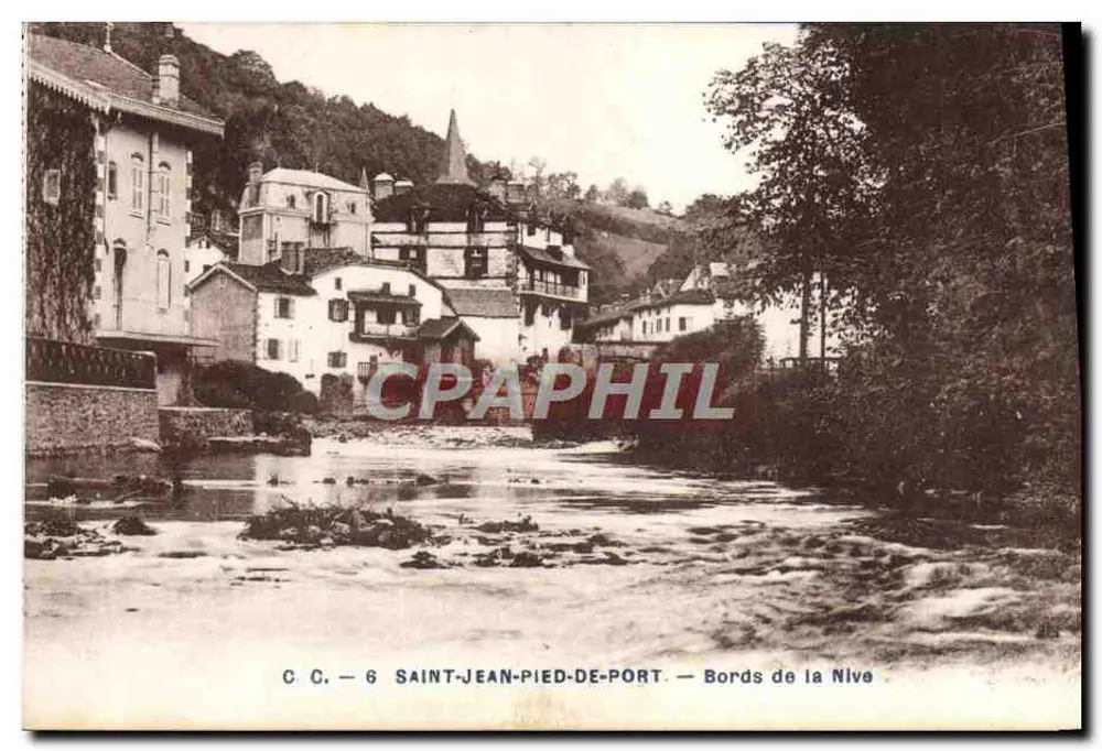 Saint-Jean-Pied-de-Port — Ufer der Nive — C.C. Nr. 6 - Vorderseite