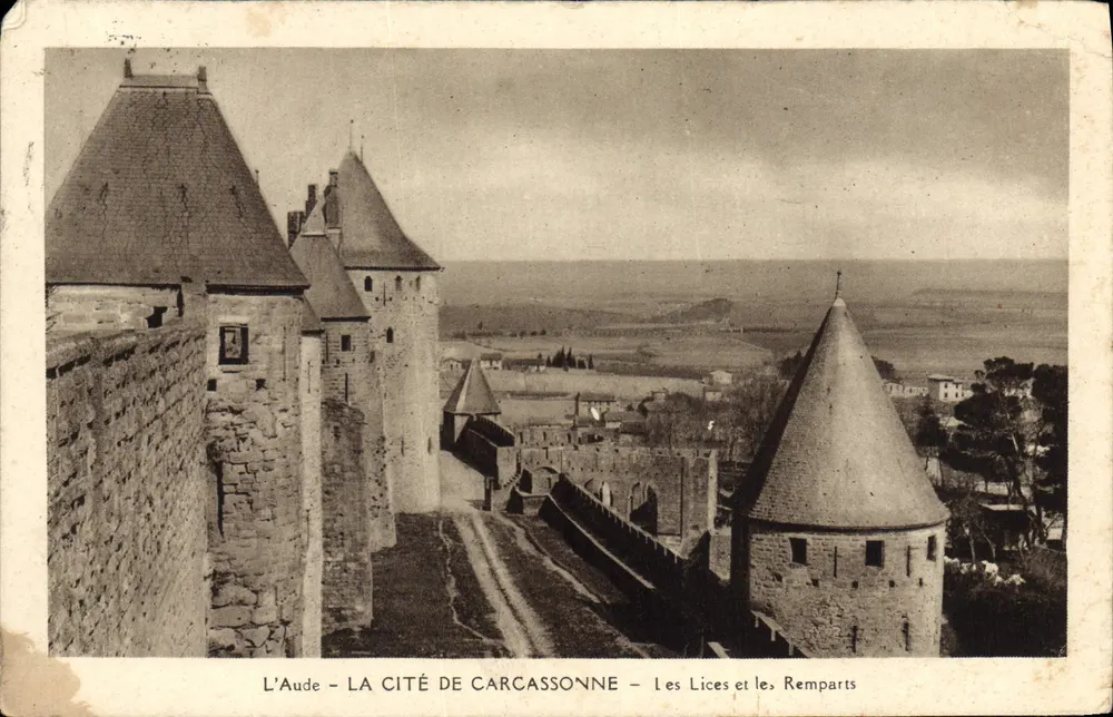 Carcassonne — Die Lices und die Mauern — Éditions Nardo - Vorderseite