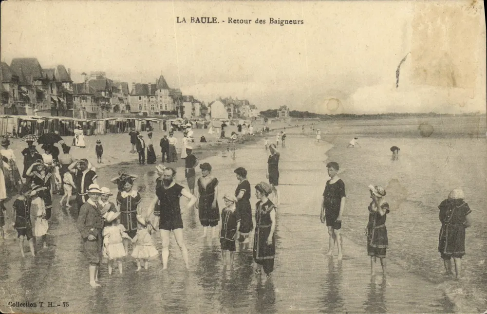La Baule — Powrót kąpielaków — Zbiór T.H. - 75 - Awers