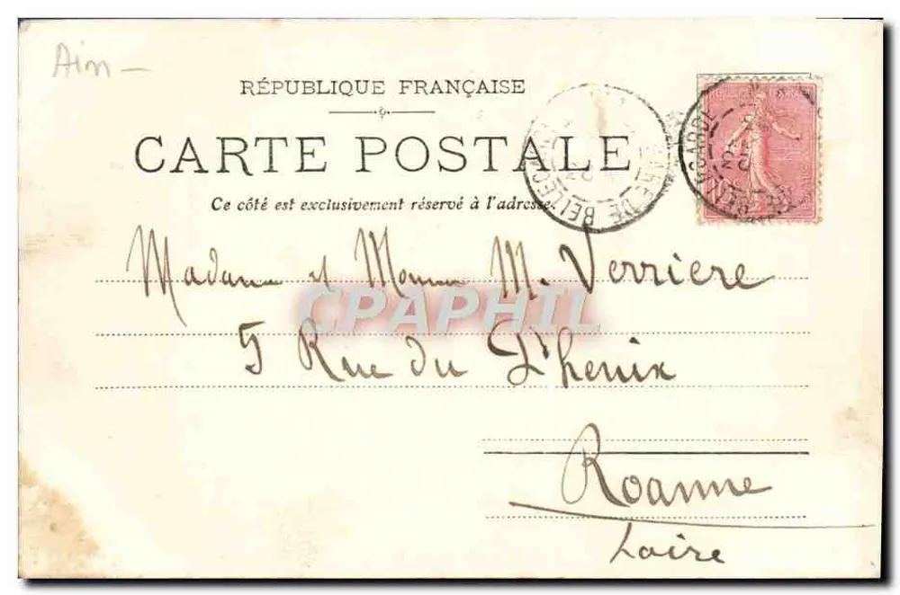 Bellegarde — Perte do Rhône no Inverno — L. Michaux, Editor, Bellegarde - Verso