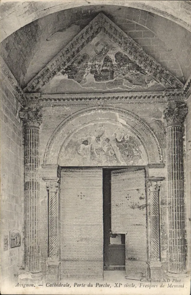Avignon — Kathedrale, Tor des Portals, 11. Jahrhundert — Fresken von Memmi, Nr. 99 - Vorderseite