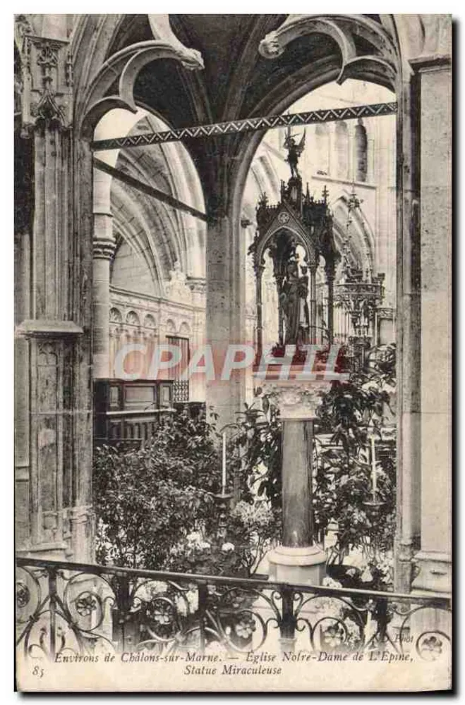 Umgebung von Châlons-sur-Marne — Kirche Notre-Dame de L'Épine, Wunderstatue — Verleger: L. Poot - Vorderseite