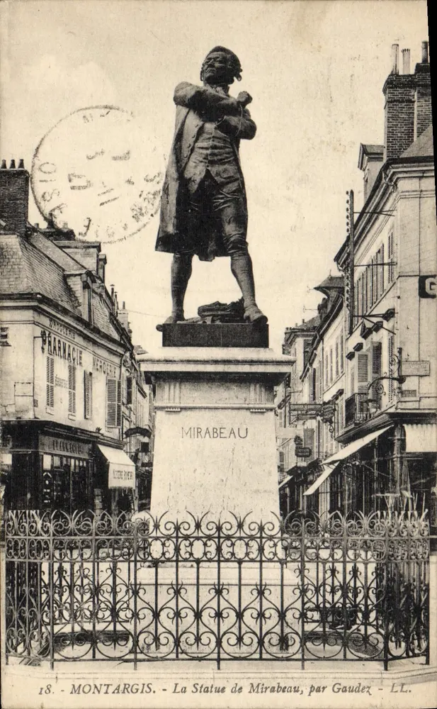 Montargis — Statue von Mirabeau — von Gaudez — LL. n°18 - Vorderseite
