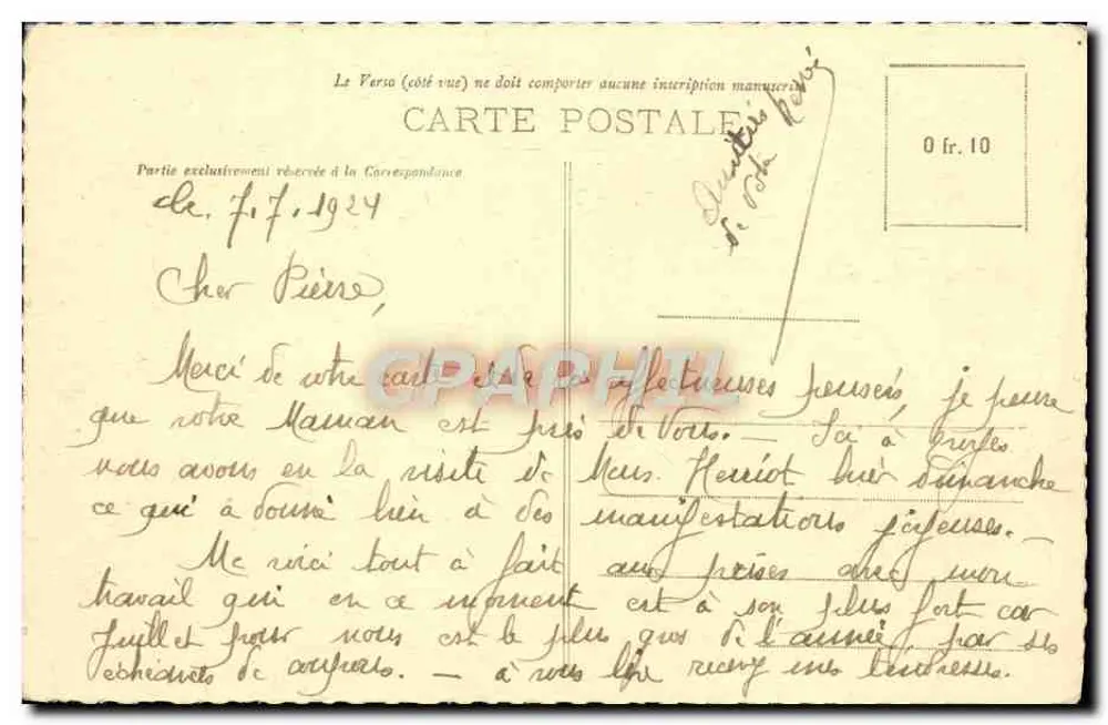 Troyes - A Prefeitura e o Pátio — Ch. Granddidier, fotógrafo, Troyes - Verso