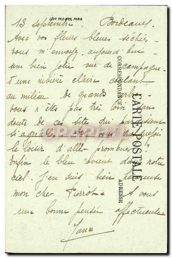 Bordeaux — O Grande Teatro — LL. n° 143 - Verso