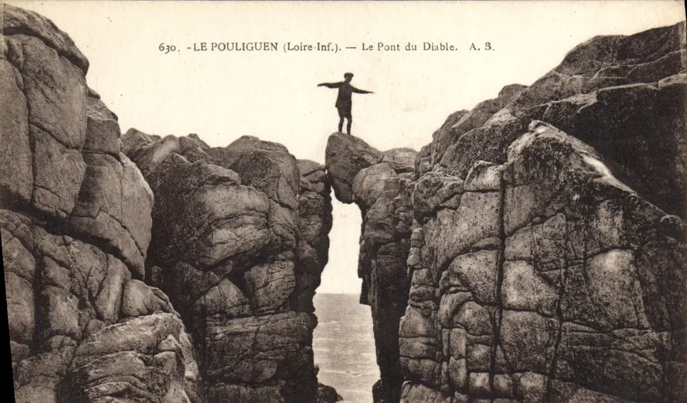 Le Pouliguen (Loire-Inf.) — El Puente del Diablo — A. B. - Anverso
