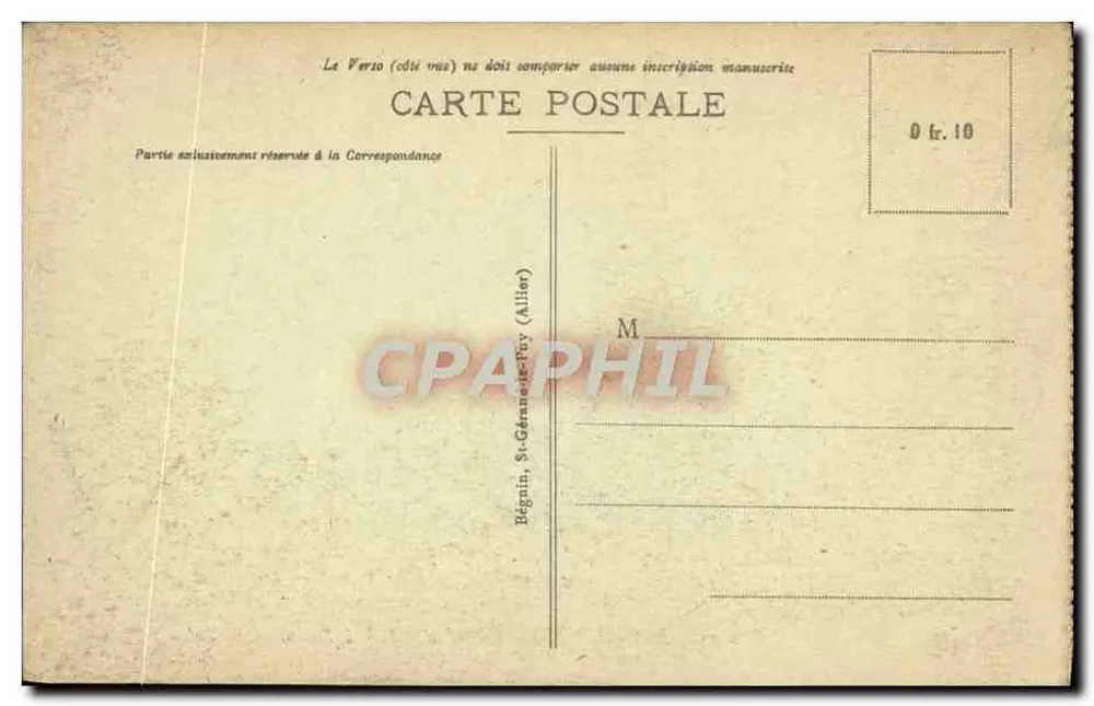 Bourbon-l'Archambault — O Estabelecimento Termal — Editor Ideal - Verso