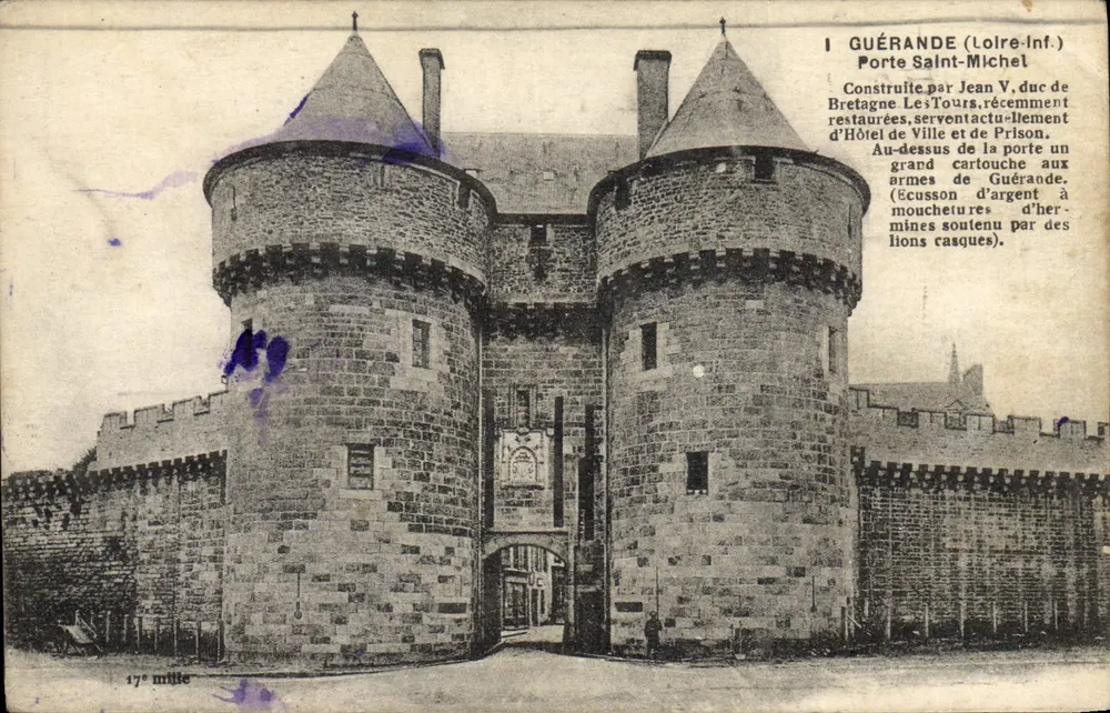 Guérande (Loire-Inf.) — Porta Saint-Michel — editor desconhecido, n° 178 - Frente