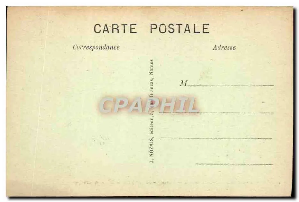 Les Sables-d'Olonne — Während der Sturm — Aus der Gefahr — J. Nozaïs, Verlag, Nantes - Rückseite