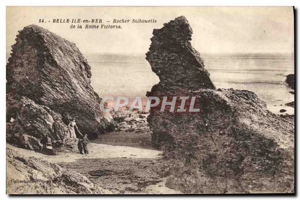 Belle-Île-en-Mer — Silhouettefelsen der Königin Victoria — Collection Éditions de Belle-Île-en-Mer, n°54 - Vorderseite