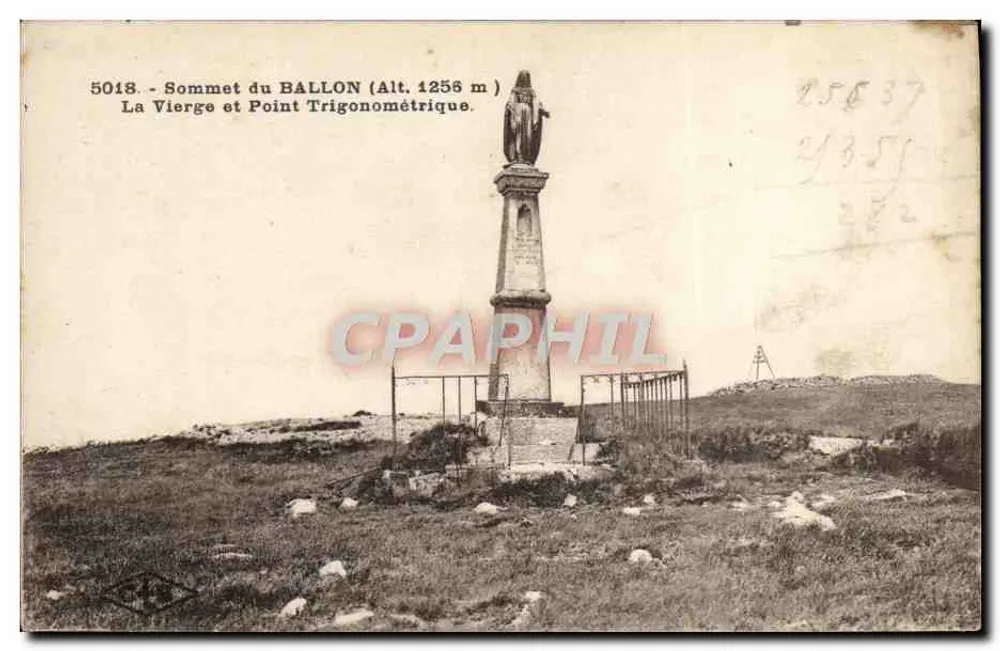 Gipfel des BALLON (Höhe 1256 m) — Die Jungfrau und trigonometrischer Punkt — Verlag C. Lartigues, Besançon - Vorderseite