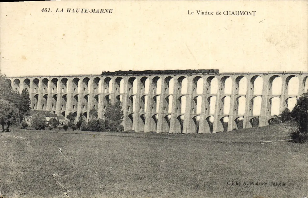 El Viaducto de Chaumont — La Haute-Marne — Cliché A. Pourtroy, editor, n° 461 - Anverso