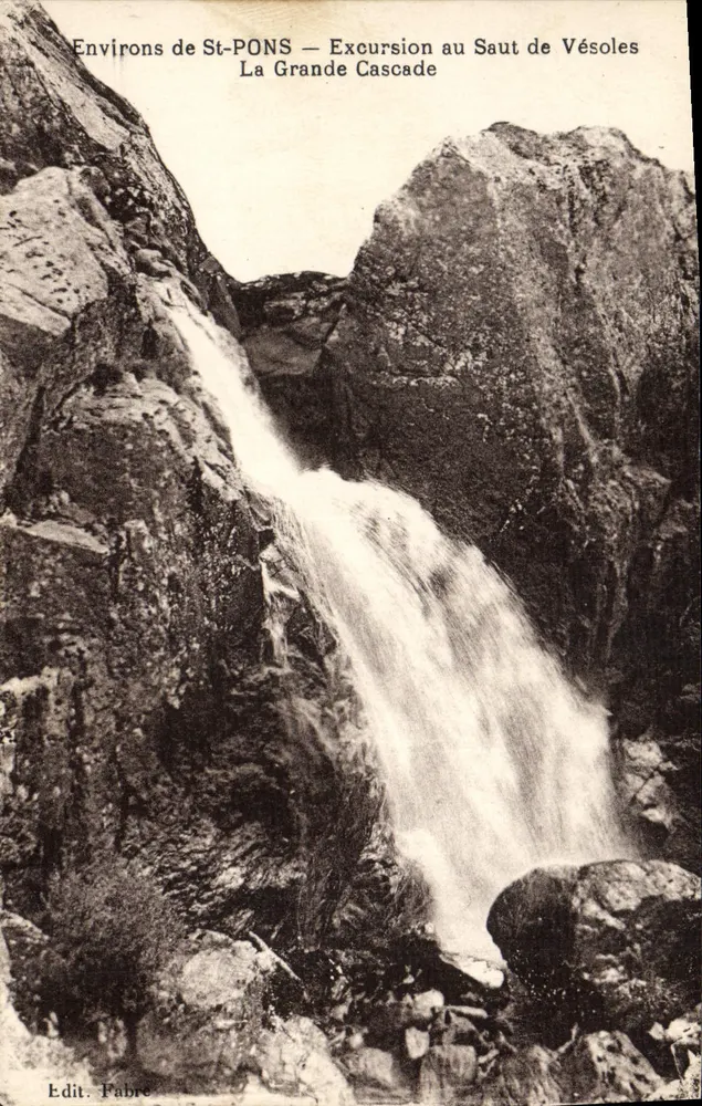Um St-PONS — Ausflug zum Saut de Vésoles — Die große Wasserfall — Edit. Fabre - Vorderseite