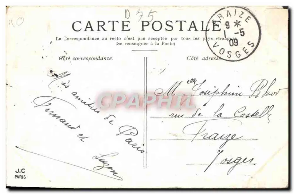PARIS — A Estátua da República. — J.C. Paris - Verso