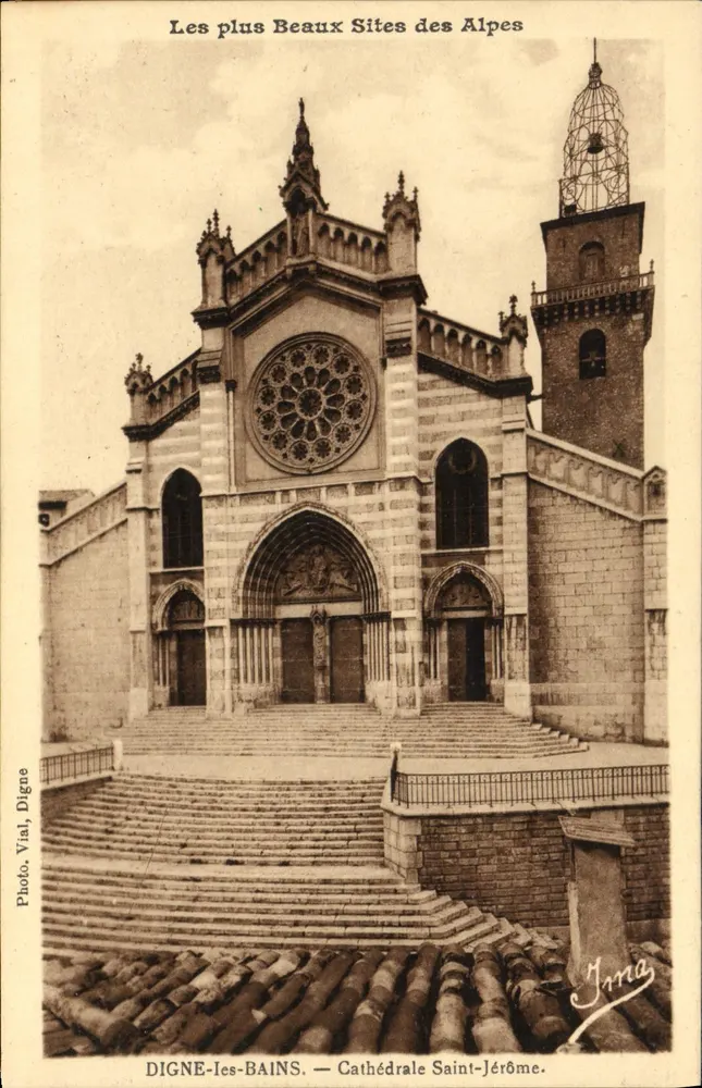 Digne-les-Bains — Catedral de São Jerônimo — Os Mais Belos Sítios das Alpes - Frente