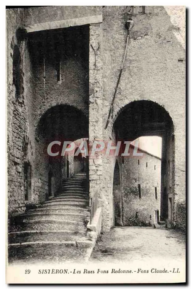 Sisteron — Les Rues Fons Redonne et Fons Claude — LL - Vorderseite