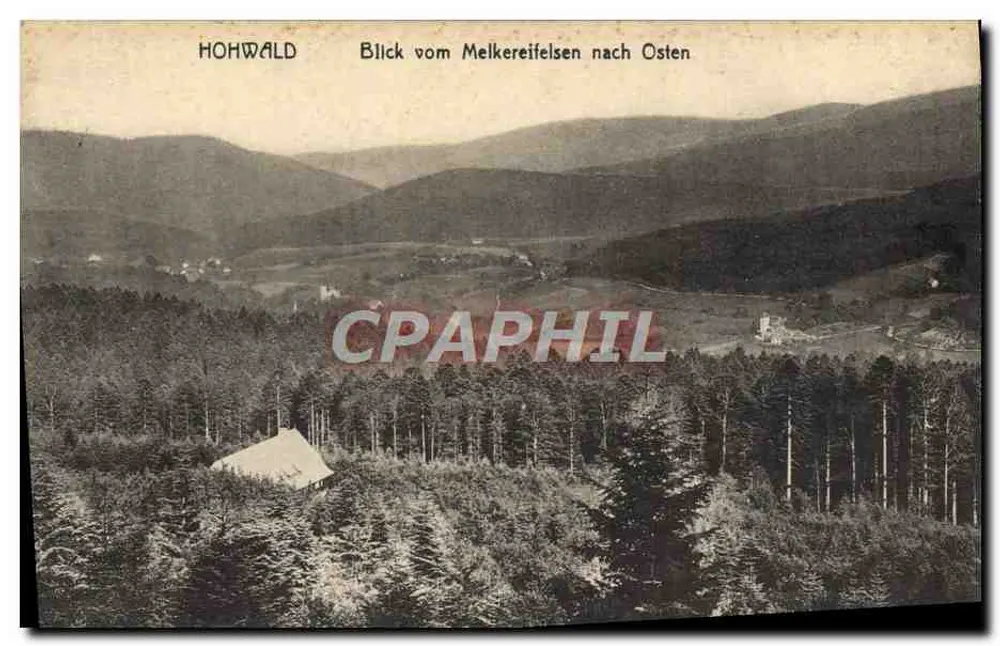 Hohwald — Ausblick vom Melkereifelsen nach Osten — Fotografie von Hohwald, Serie A Nr. 2399 - Vorderseite
