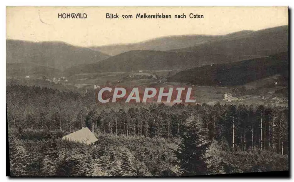 Hohwald — Ansicht von der Melkereifelsen Richtung Osten — Fotografie von Strasbourg Döber - Vorderseite